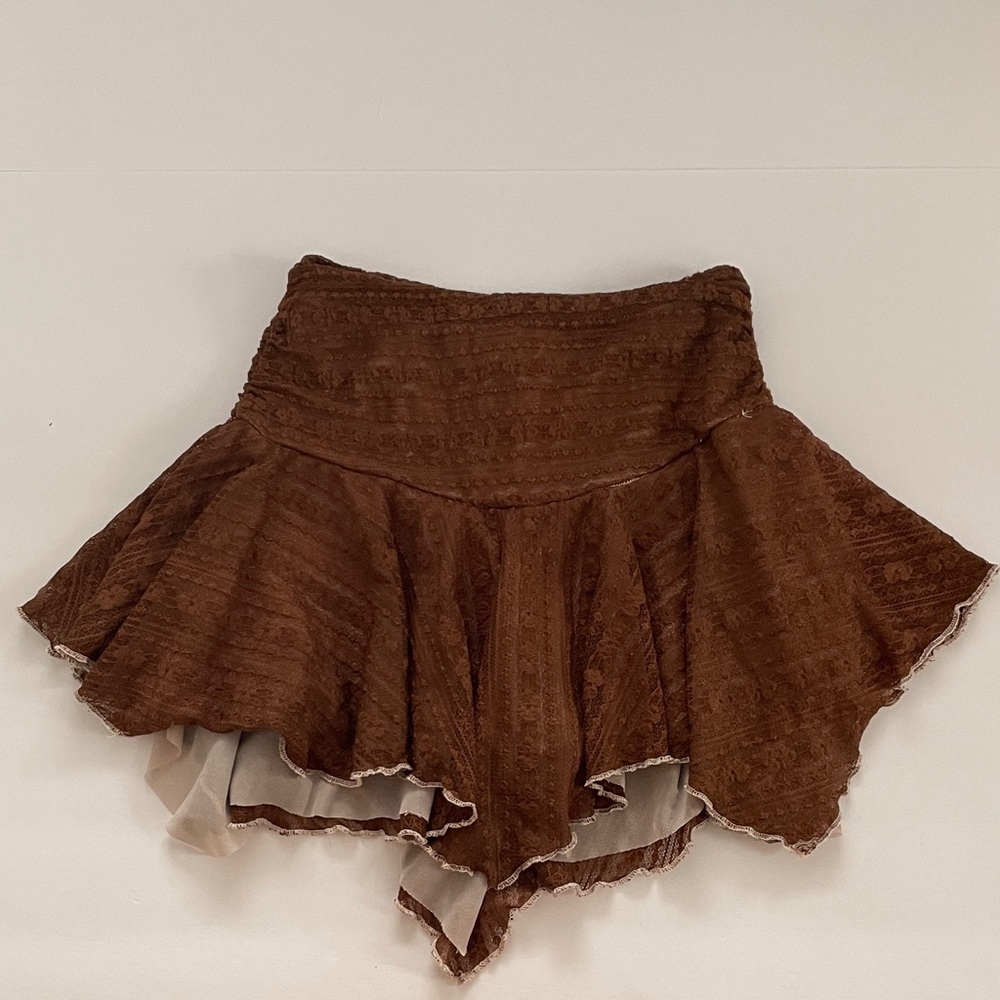 Iris Asymmetrical Brown Skirt